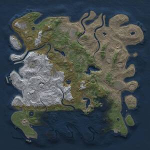 Thumbnail Rust Map: Procedural Map, Size: 4500, Seed: 1324420919, 17 Monuments