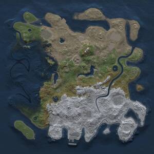 Thumbnail Rust Map: Procedural Map, Size: 4000, Seed: 2469944, 16 Monuments