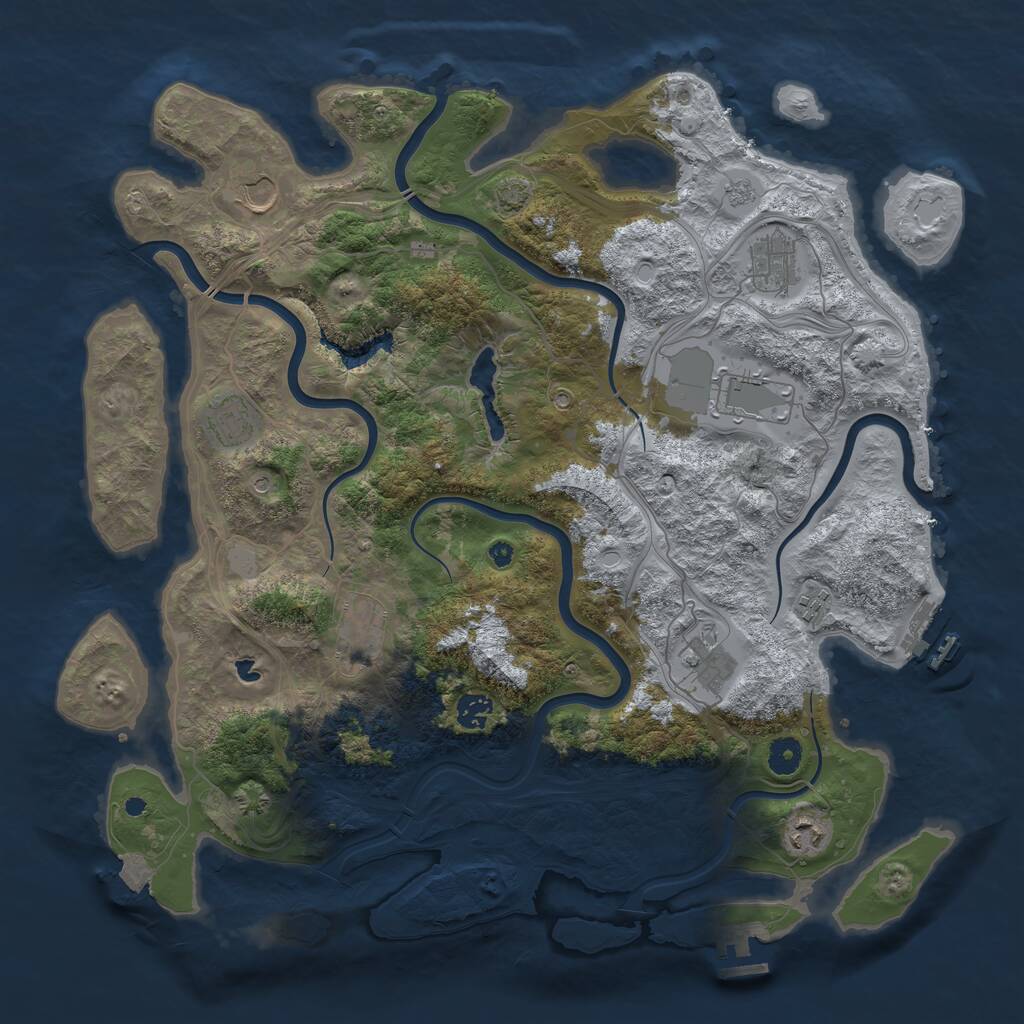 Rust Map: Procedural Map, Size: 4250, Seed: 805212054, 15 Monuments