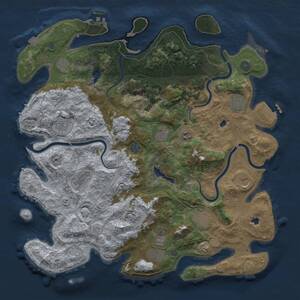 Thumbnail Rust Map: Procedural Map, Size: 4500, Seed: 891715062, 19 Monuments