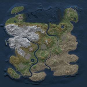 Thumbnail Rust Map: Procedural Map, Size: 3650, Seed: 65148999, 15 Monuments