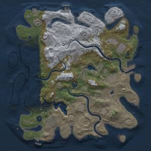 Thumbnail Rust Map: Procedural Map, Size: 4000, Seed: 998201, 16 Monuments
