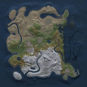 Thumbnail Rust Map: Procedural Map, Size: 3500, Seed: 1469627772, 14 Monuments
