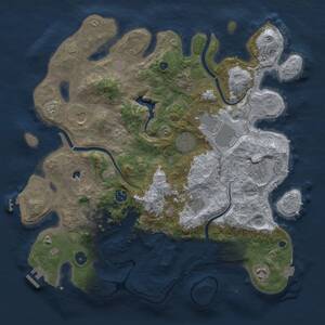 Thumbnail Rust Map: Procedural Map, Size: 4000, Seed: 1742112436, 16 Monuments