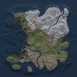Thumbnail Rust Map: Procedural Map, Size: 3500, Seed: 62820302, 15 Monuments