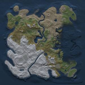 Thumbnail Rust Map: Procedural Map, Size: 4000, Seed: 459679543, 14 Monuments