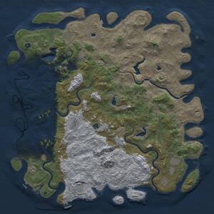 Thumbnail Rust Map: Procedural Map, Size: 6000, Seed: 1992891932, 17 Monuments