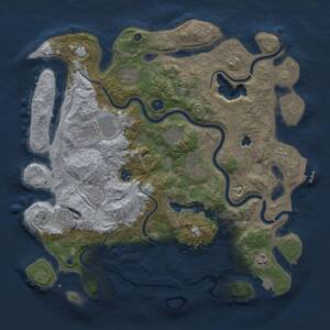 Thumbnail Rust Map: Procedural Map, Size: 4250, Seed: 238839016, 14 Monuments