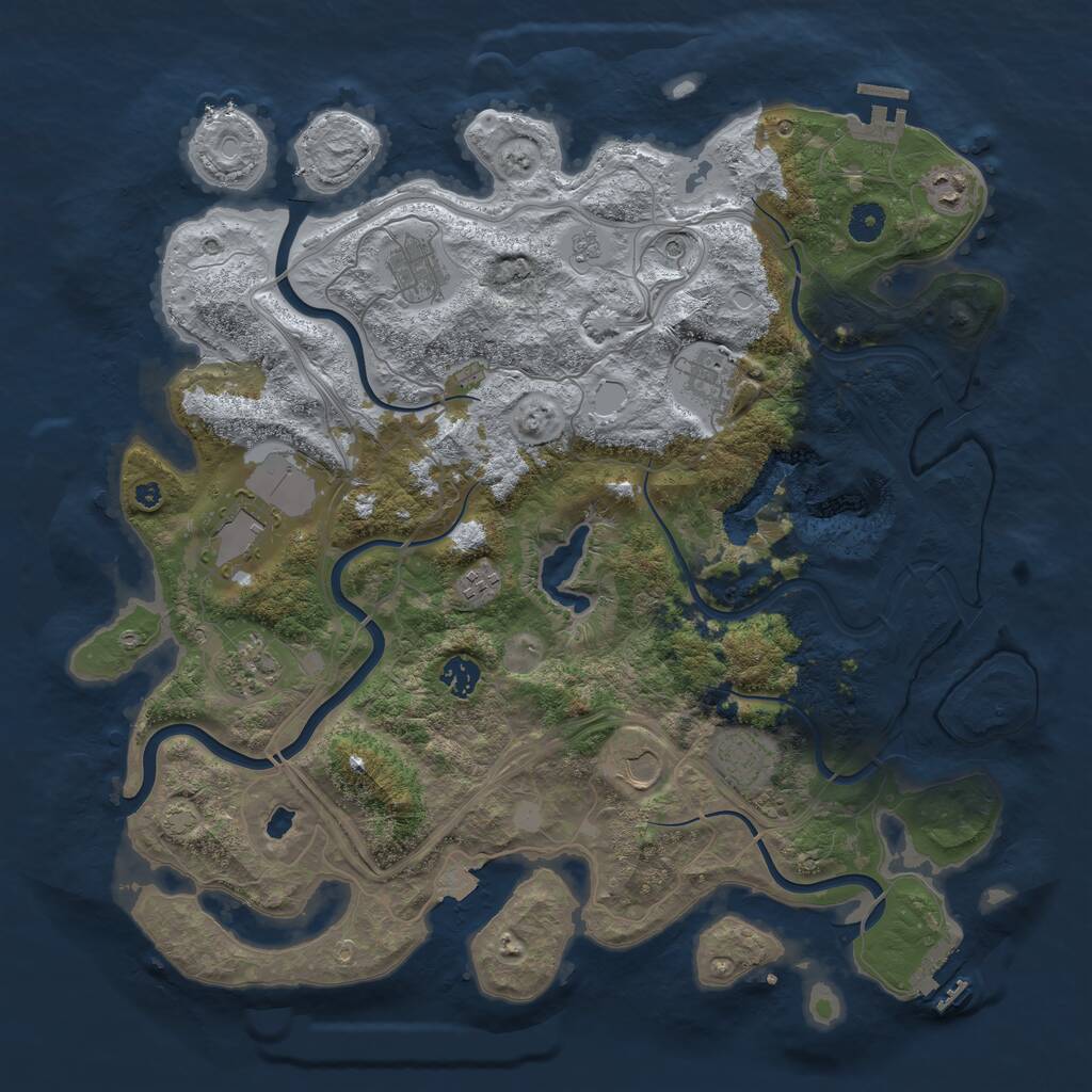 Rust Map: Procedural Map, Size: 4250, Seed: 979340053, 15 Monuments