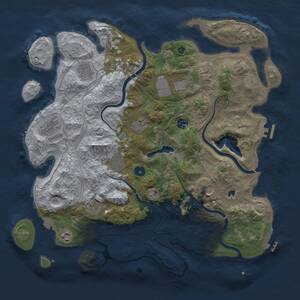 Thumbnail Rust Map: Procedural Map, Size: 4250, Seed: 1158065163, 17 Monuments