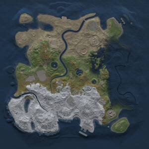 Thumbnail Rust Map: Procedural Map, Size: 3500, Seed: 1375665015, 12 Monuments