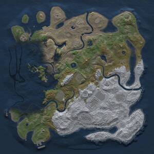 Thumbnail Rust Map: Procedural Map, Size: 4300, Seed: 298700754, 16 Monuments