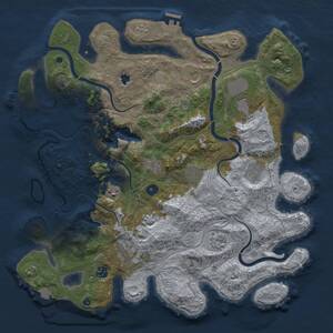 Thumbnail Rust Map: Procedural Map, Size: 4250, Seed: 287838548, 16 Monuments