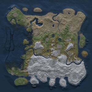 Thumbnail Rust Map: Procedural Map, Size: 4500, Seed: 1971228371, 17 Monuments