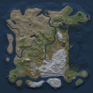 Thumbnail Rust Map: Procedural Map, Size: 4250, Seed: 989997228, 16 Monuments