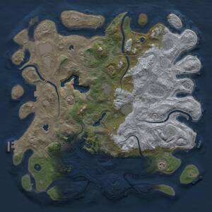 Thumbnail Rust Map: Procedural Map, Size: 4500, Seed: 1864903394, 17 Monuments