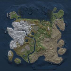 Thumbnail Rust Map: Procedural Map, Size: 3500, Seed: 422850193, 12 Monuments