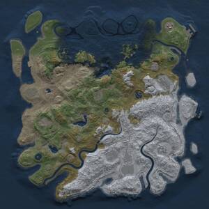 Thumbnail Rust Map: Procedural Map, Size: 4500, Seed: 89314989, 16 Monuments