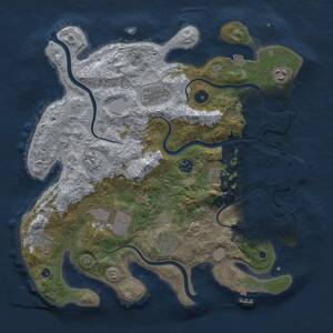 Thumbnail Rust Map: Procedural Map, Size: 3750, Seed: 1313033930, 15 Monuments
