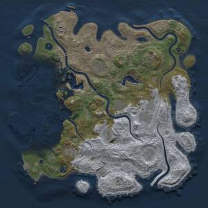 Thumbnail Rust Map: Procedural Map, Size: 4250, Seed: 1701688421, 16 Monuments