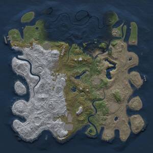 Thumbnail Rust Map: Procedural Map, Size: 4500, Seed: 366446251, 15 Monuments