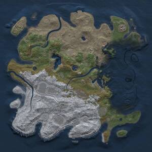Thumbnail Rust Map: Procedural Map, Size: 4000, Seed: 654561, 15 Monuments