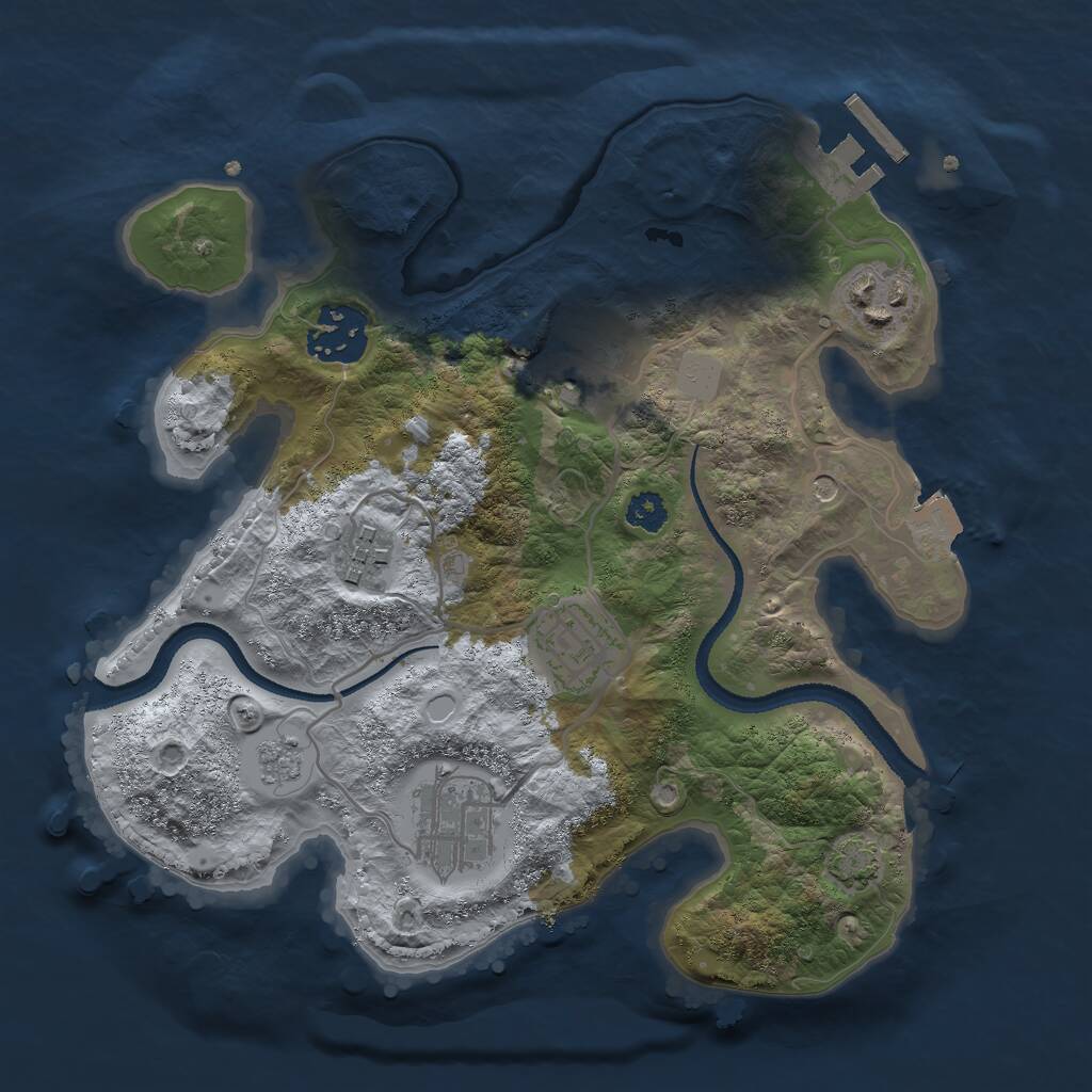 Rust Map: Procedural Map, Size: 2700, Seed: 1115, 11 Monuments