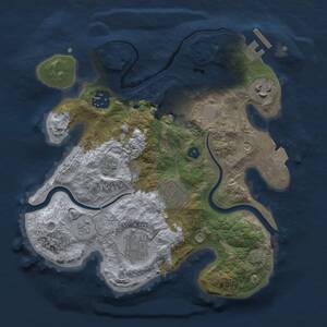Thumbnail Rust Map: Procedural Map, Size: 2700, Seed: 1115, 11 Monuments