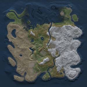 Thumbnail Rust Map: Procedural Map, Size: 4000, Seed: 1244197911, 16 Monuments