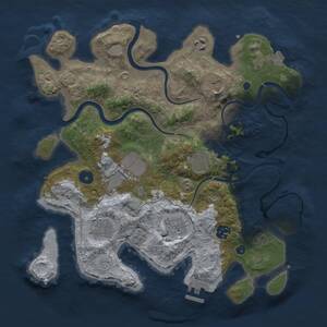 Thumbnail Rust Map: Procedural Map, Size: 3500, Seed: 1847507886, 13 Monuments
