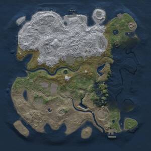 Thumbnail Rust Map: Procedural Map, Size: 4000, Seed: 214114476, 15 Monuments