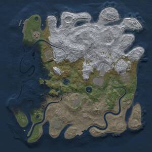 Thumbnail Rust Map: Procedural Map, Size: 3800, Seed: 1483796368, 15 Monuments