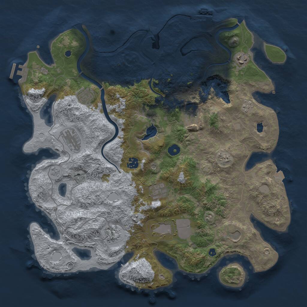 Rust Map: Procedural Map, Size: 4000, Seed: 1489992585, 16 Monuments