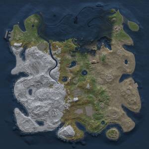 Thumbnail Rust Map: Procedural Map, Size: 4000, Seed: 1489992585, 16 Monuments