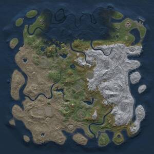 Thumbnail Rust Map: Procedural Map, Size: 4800, Seed: 744910556, 17 Monuments