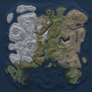 Thumbnail Rust Map: Procedural Map, Size: 4250, Seed: 1373344020, 17 Monuments