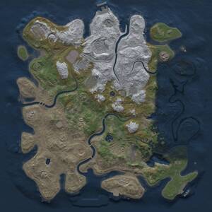 Thumbnail Rust Map: Procedural Map, Size: 4250, Seed: 1033873288, 17 Monuments