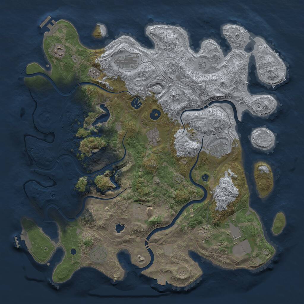 Rust Map: Procedural Map, Size: 4250, Seed: 1476521240, 16 Monuments