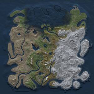 Thumbnail Rust Map: Procedural Map, Size: 4500, Seed: 447773053, 16 Monuments