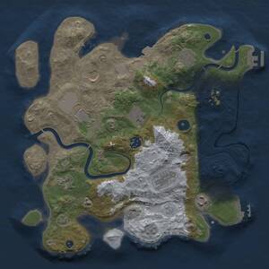Thumbnail Rust Map: Procedural Map, Size: 3500, Seed: 1573, 15 Monuments