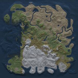 Thumbnail Rust Map: Procedural Map, Size: 5250, Seed: 1466959858, 17 Monuments