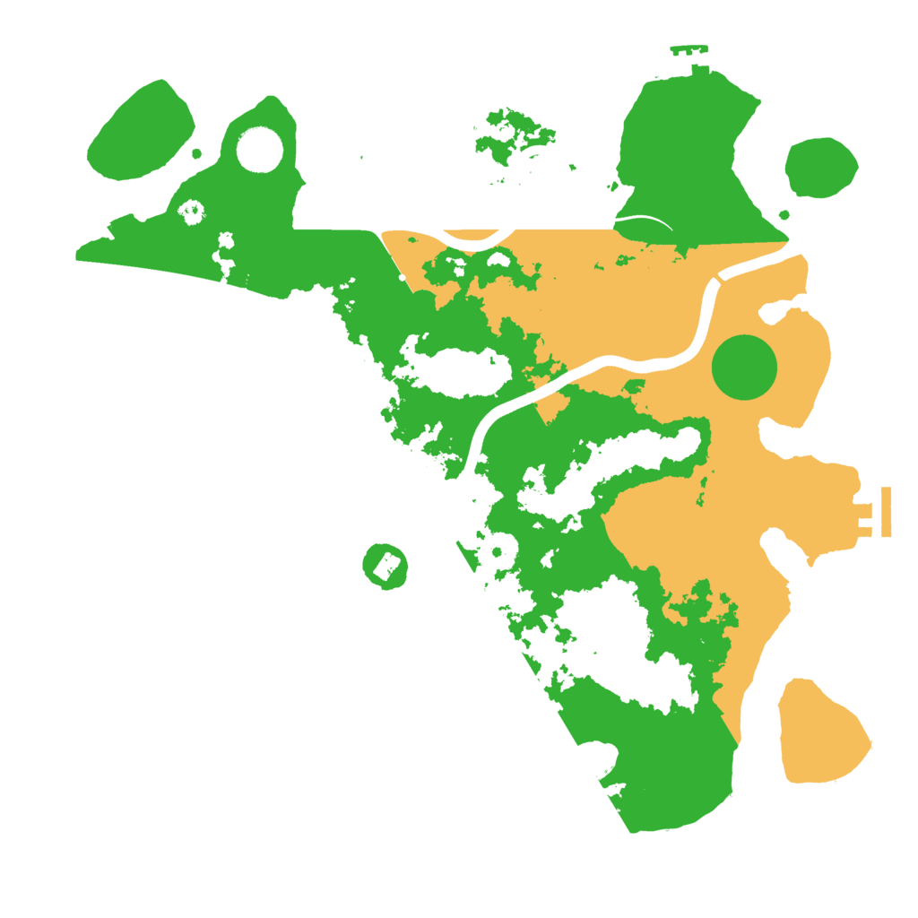 Biome Rust Map: Procedural Map, Size: 3700, Seed: 1045010028