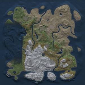 Thumbnail Rust Map: Procedural Map, Size: 4500, Seed: 61222210, 17 Monuments
