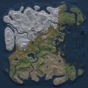 Thumbnail Rust Map: Procedural Map, Size: 5000, Seed: 39669012, 17 Monuments