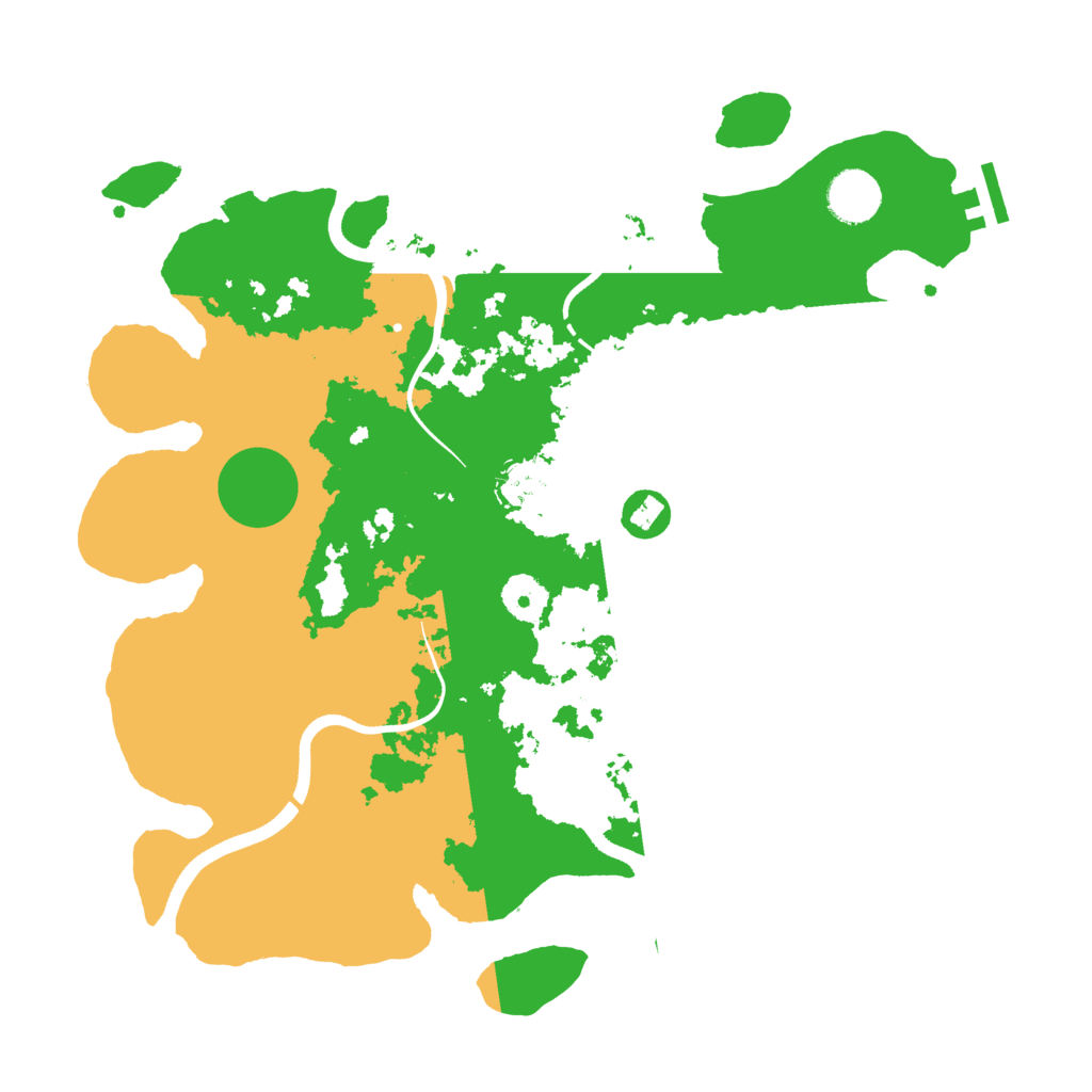 Biome Rust Map: Procedural Map, Size: 3600, Seed: 1992407276