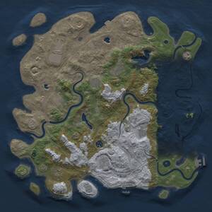 Thumbnail Rust Map: Procedural Map, Size: 4500, Seed: 287175241, 17 Monuments