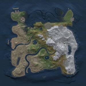 Thumbnail Rust Map: Procedural Map, Size: 3000, Seed: 41827759, 12 Monuments