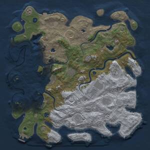 Thumbnail Rust Map: Procedural Map, Size: 4500, Seed: 1235006550, 16 Monuments