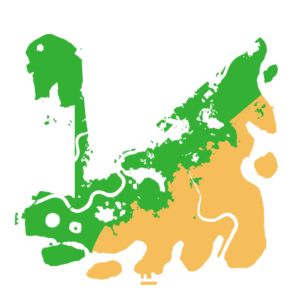 Biome Rust Map: Procedural Map, Size: 3700, Seed: 1235338953