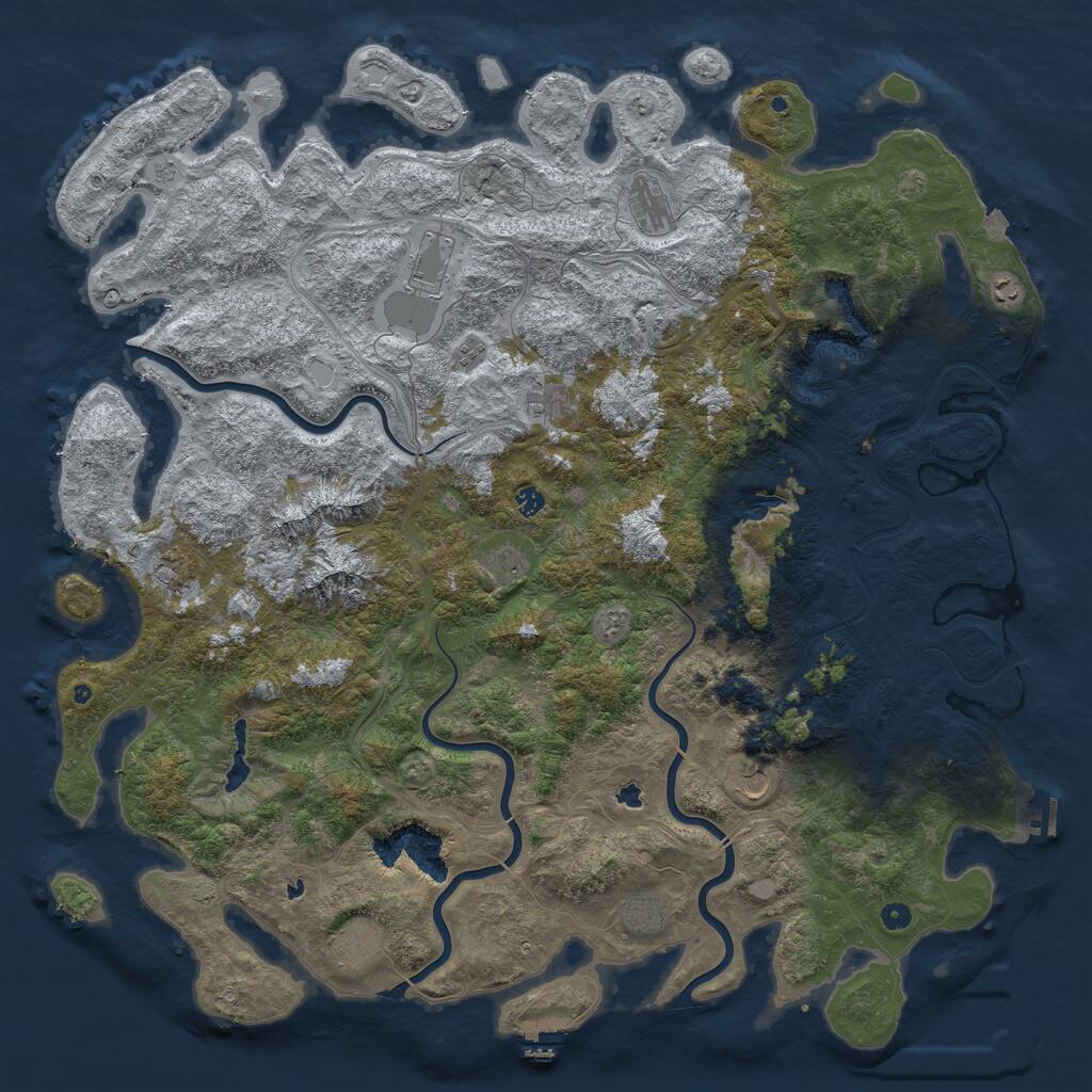 Rust Map: Procedural Map, Size: 5700, Seed: 1902380056, 17 Monuments